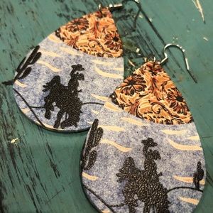 NWOT, Bronc Rider Earrings